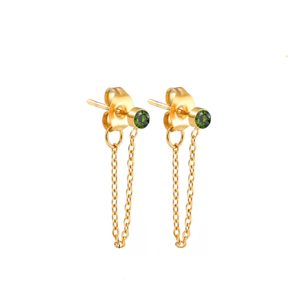 Zircon Birthstone Pendant Earrings