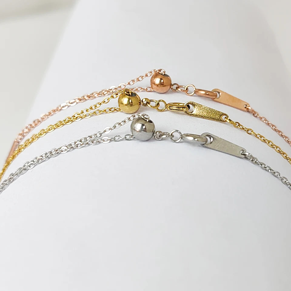 adjustable gold color chain bracelets for women