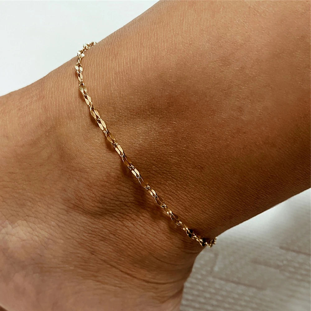 Steel Fish Lips Chain Anklet Women