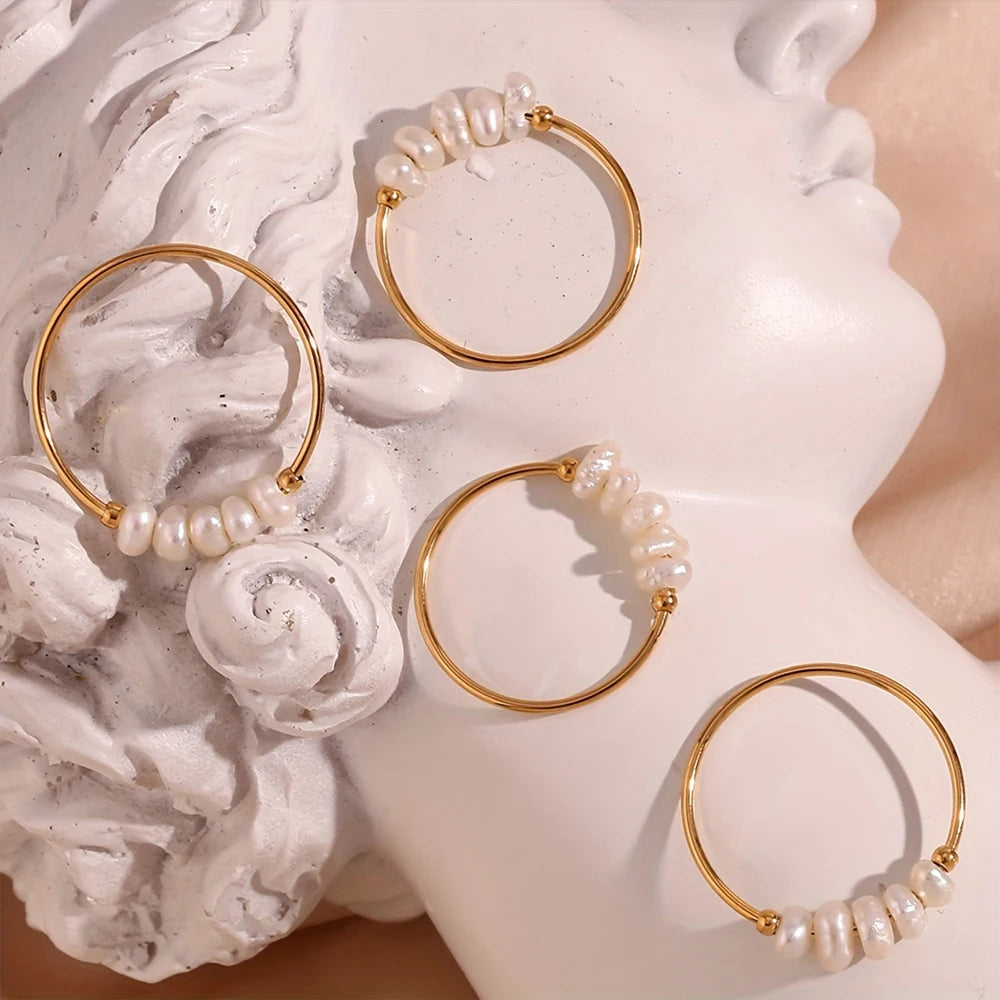 Freshwater Pearls Round Rings