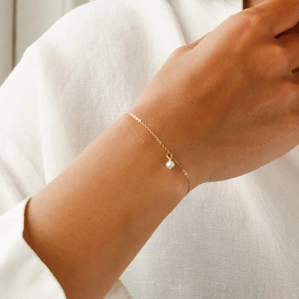 Freshwater Pearl Bracelet DIY Irregular Chain Pearl Bracelet  Gift