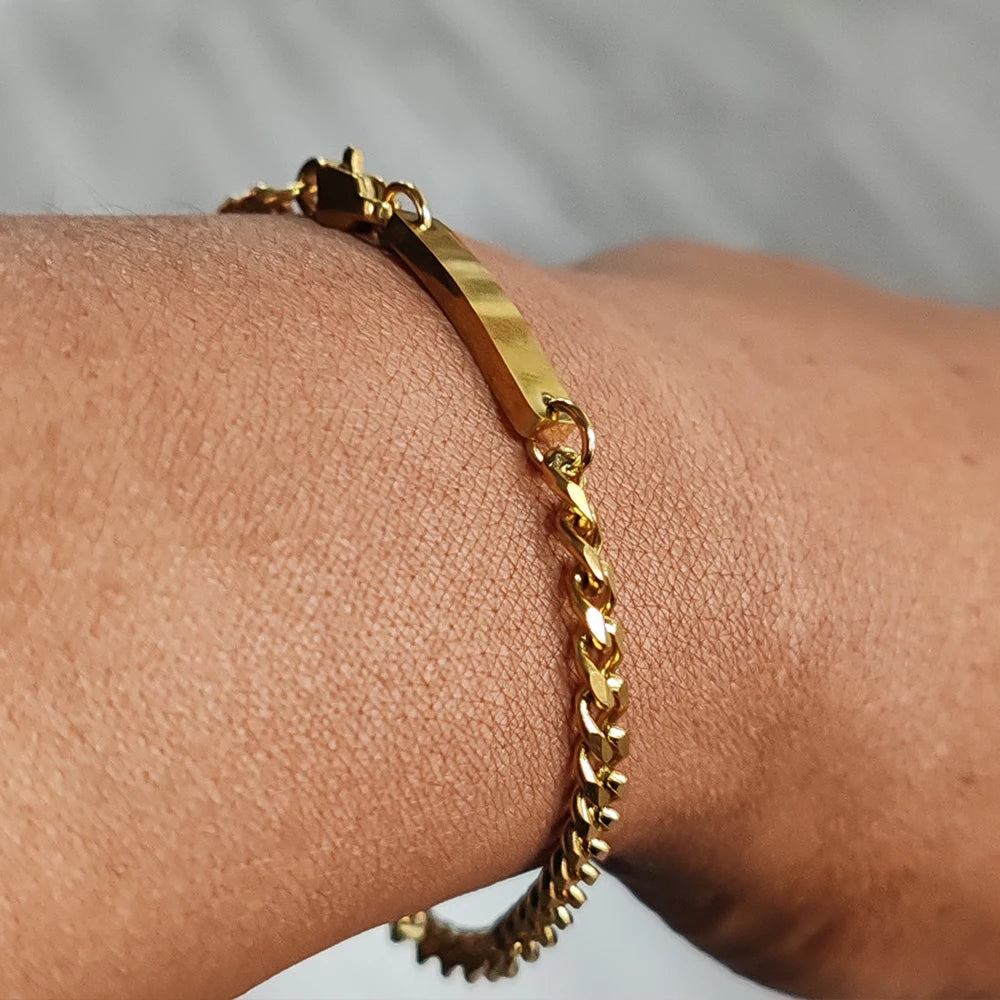 Cuban Chain Bracelet Fashion Jewelry Ladies Holiday Gift