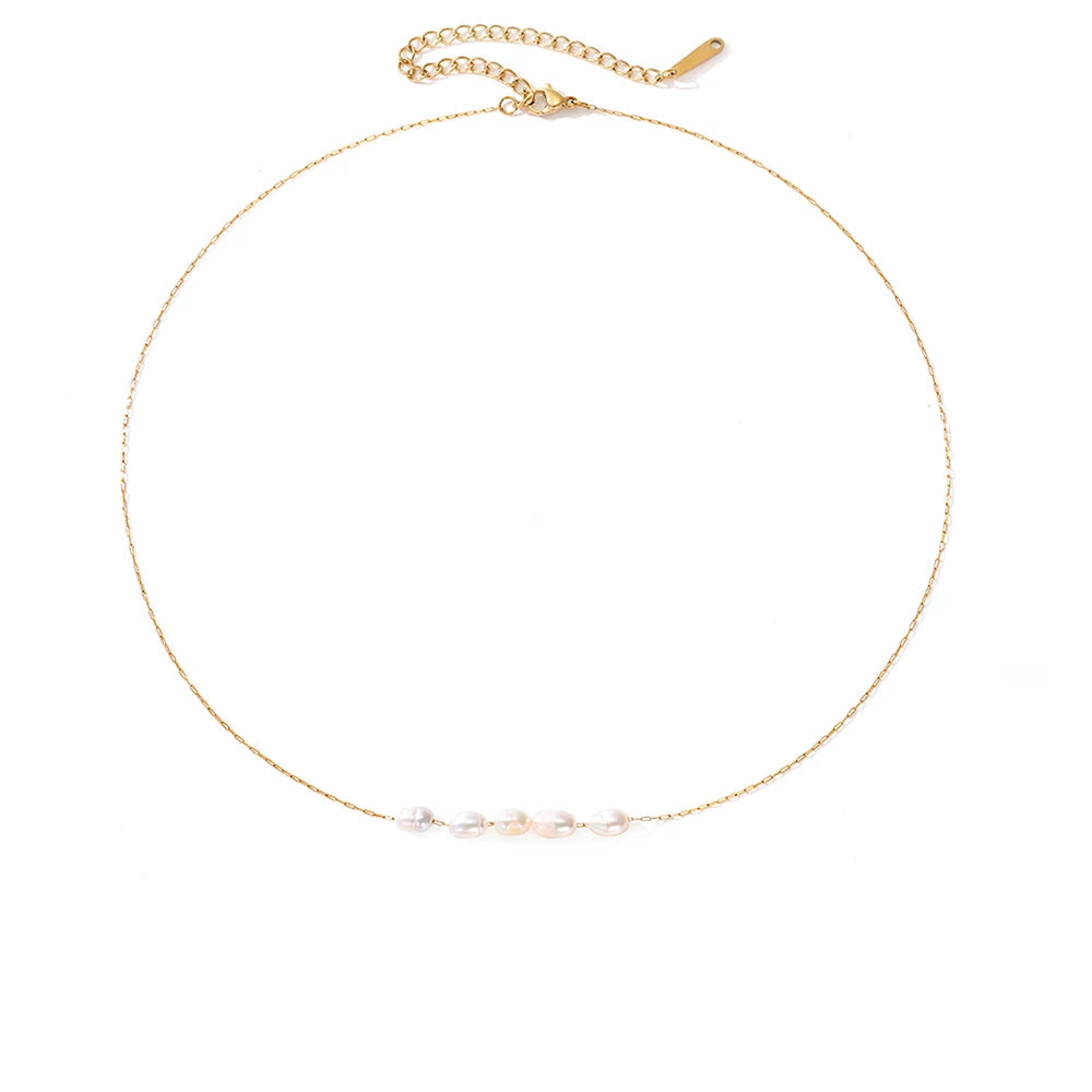 Hot Simple Create Pearls Choker Necklaces