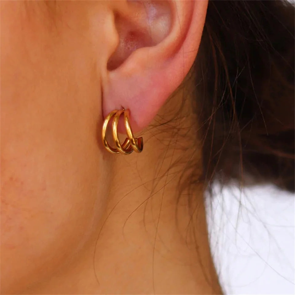 Fashion Jewelry Needle Hoop Earrings