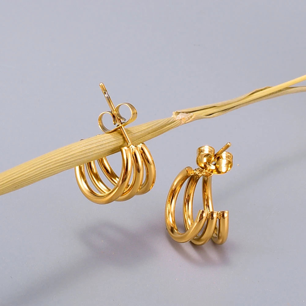 Fashion Jewelry Needle Hoop Earrings