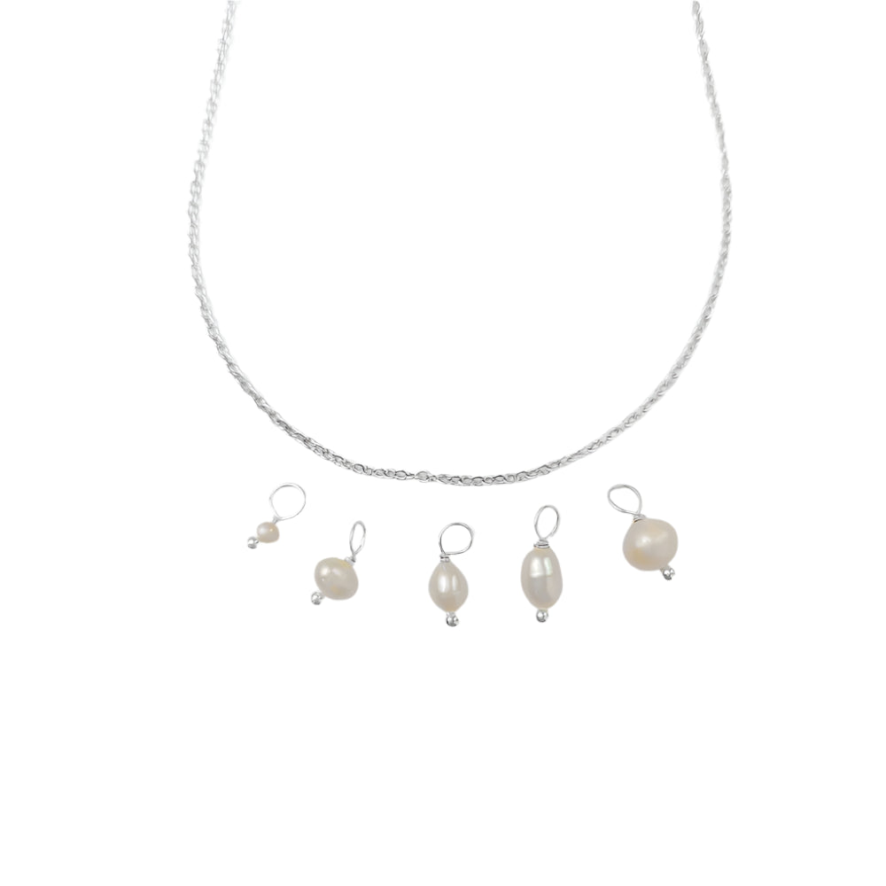 5PCS Freshwater Pearl Necklaces DIY Irregular Chain Pearl Necklace