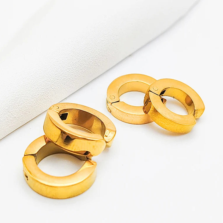 Fashion Gold Size Circle Earrings