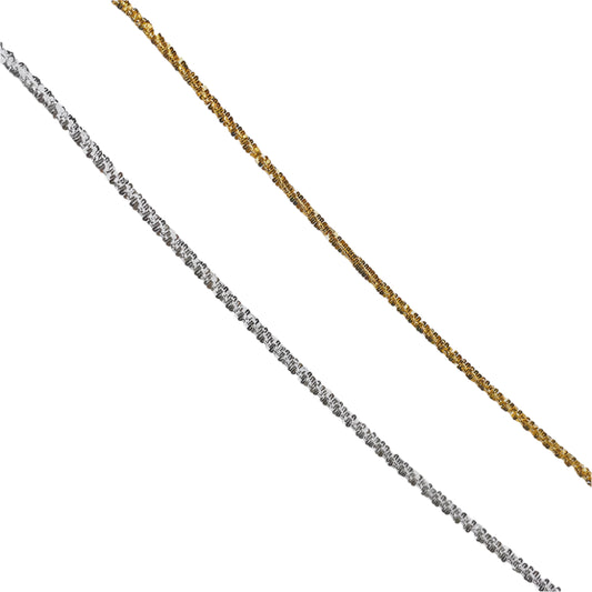 Silver Gold Colour Sparkling Gypsophila Adjustable Bracelet
