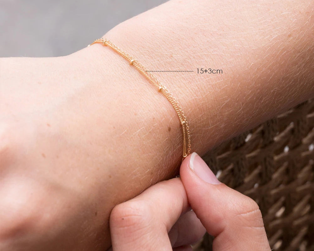Three Layered Coin Chain Cuban Chain Twist Chain Bracelet