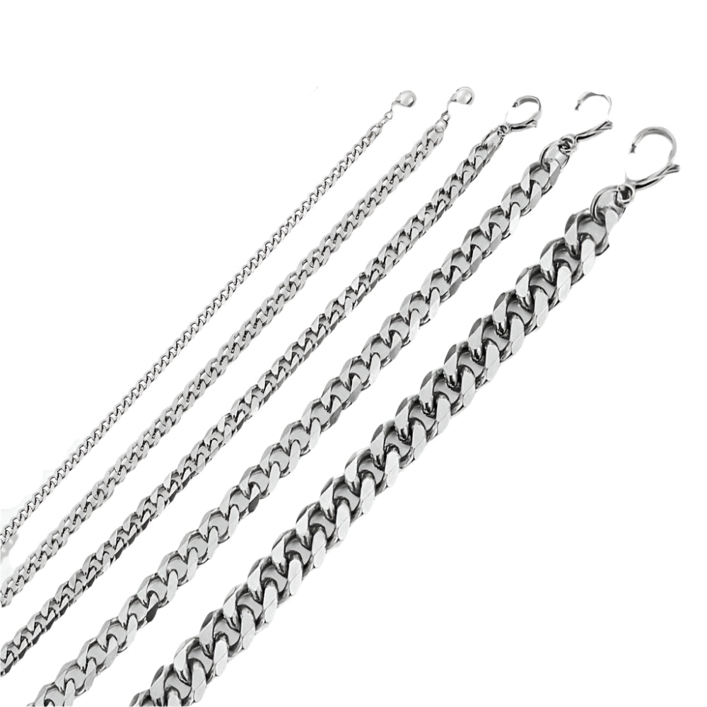 Silver color Men's Cuban Link Chain