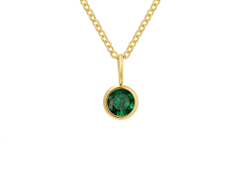 Birthstone Set Necklace Zirconia
