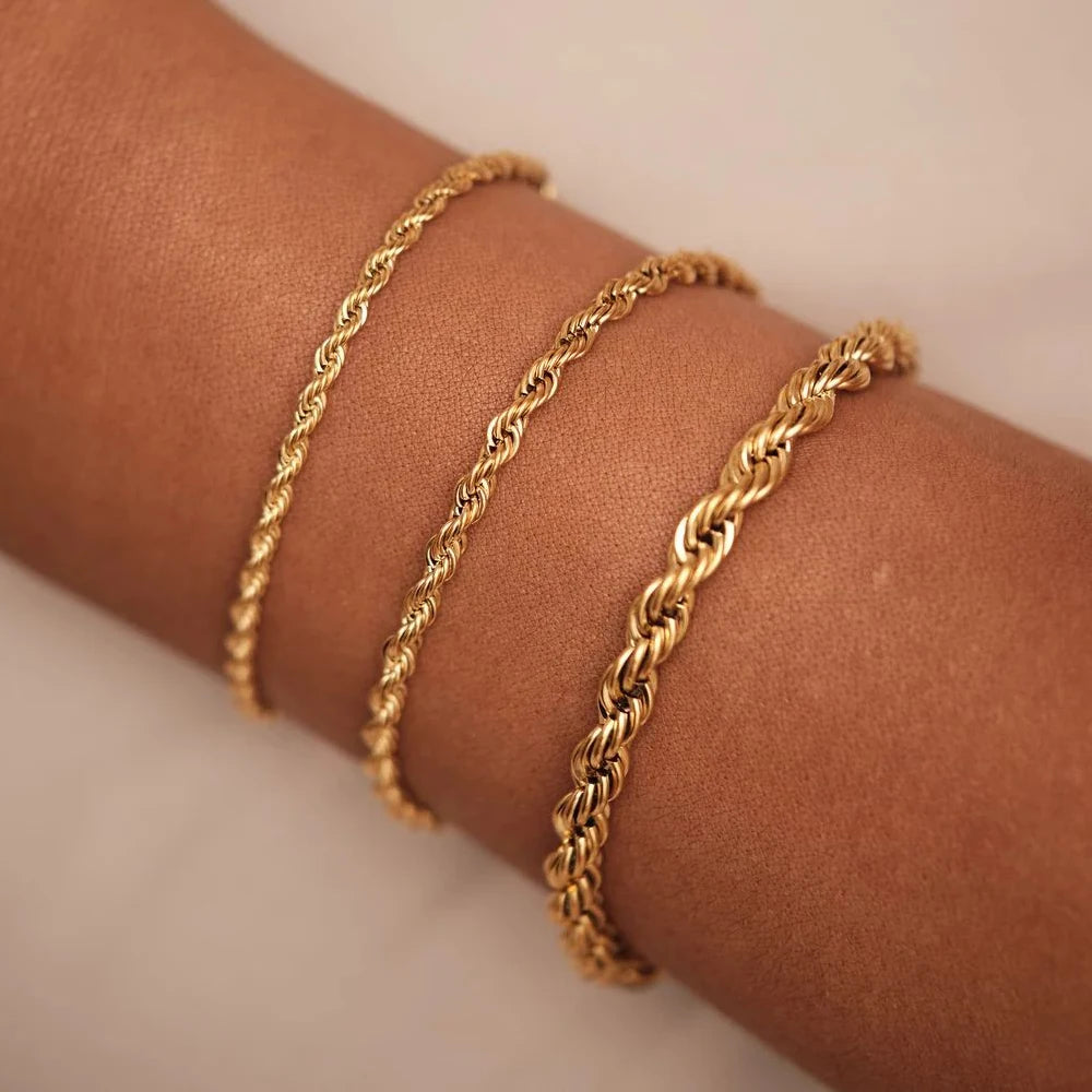 Twisted  Rope Chian Bracelet for Woman