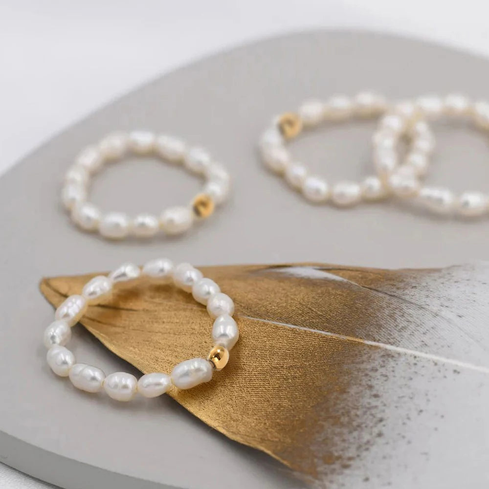 Korean Imitation Pearl Minimalist Pearl Finger Ring