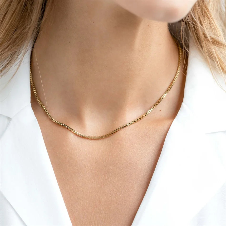 Snake Box Chain Chocker Necklace