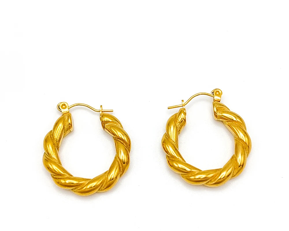 Threaded Hoop Earrings