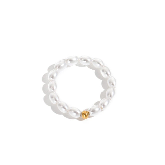 Korean Imitation Pearl Minimalist Pearl Finger Ring