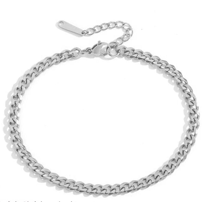 Steel Cuban Chain Anklets