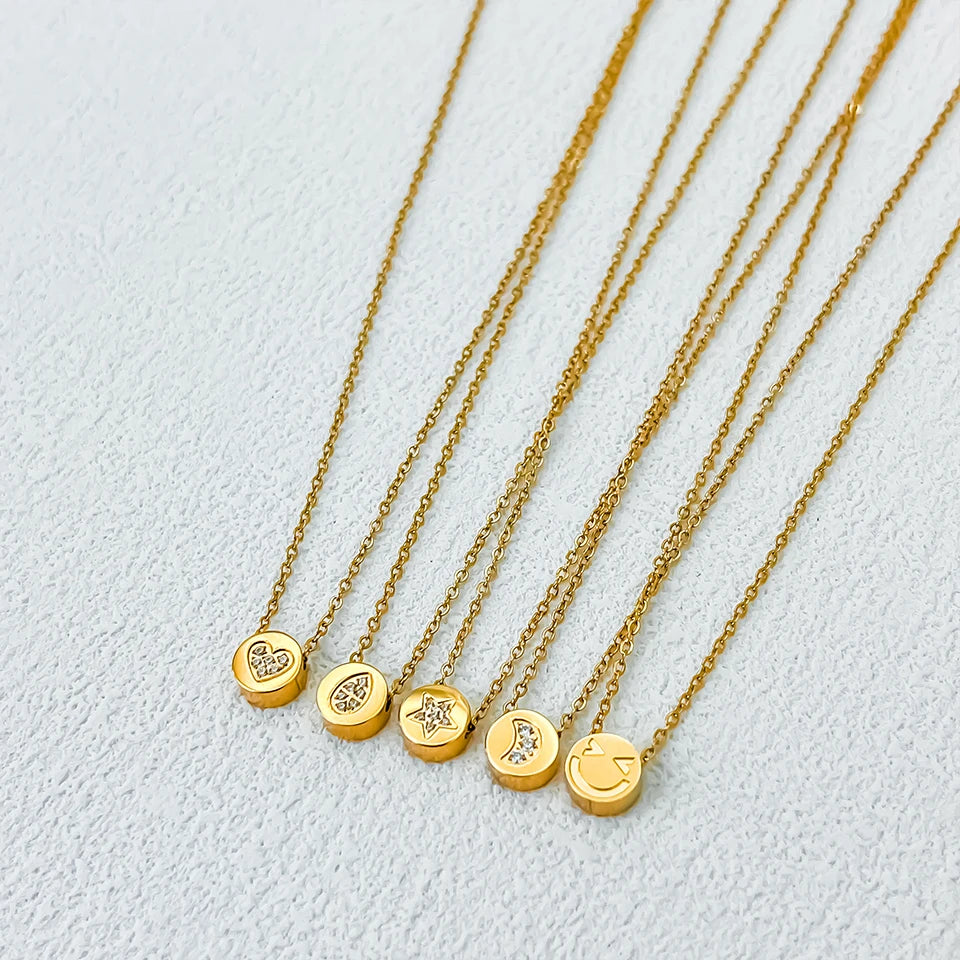 Simple Temperament Round Pendant Fashion