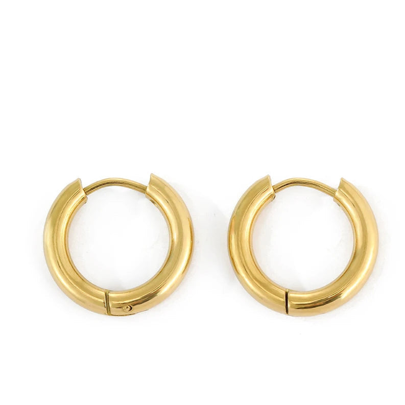 Fashion Gold Size Circle Earrings