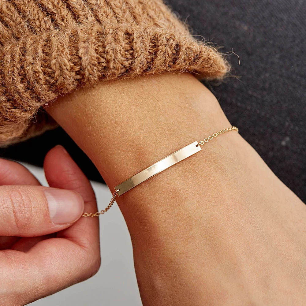 Korean Style Women Bar Bracelets Simple  for Women