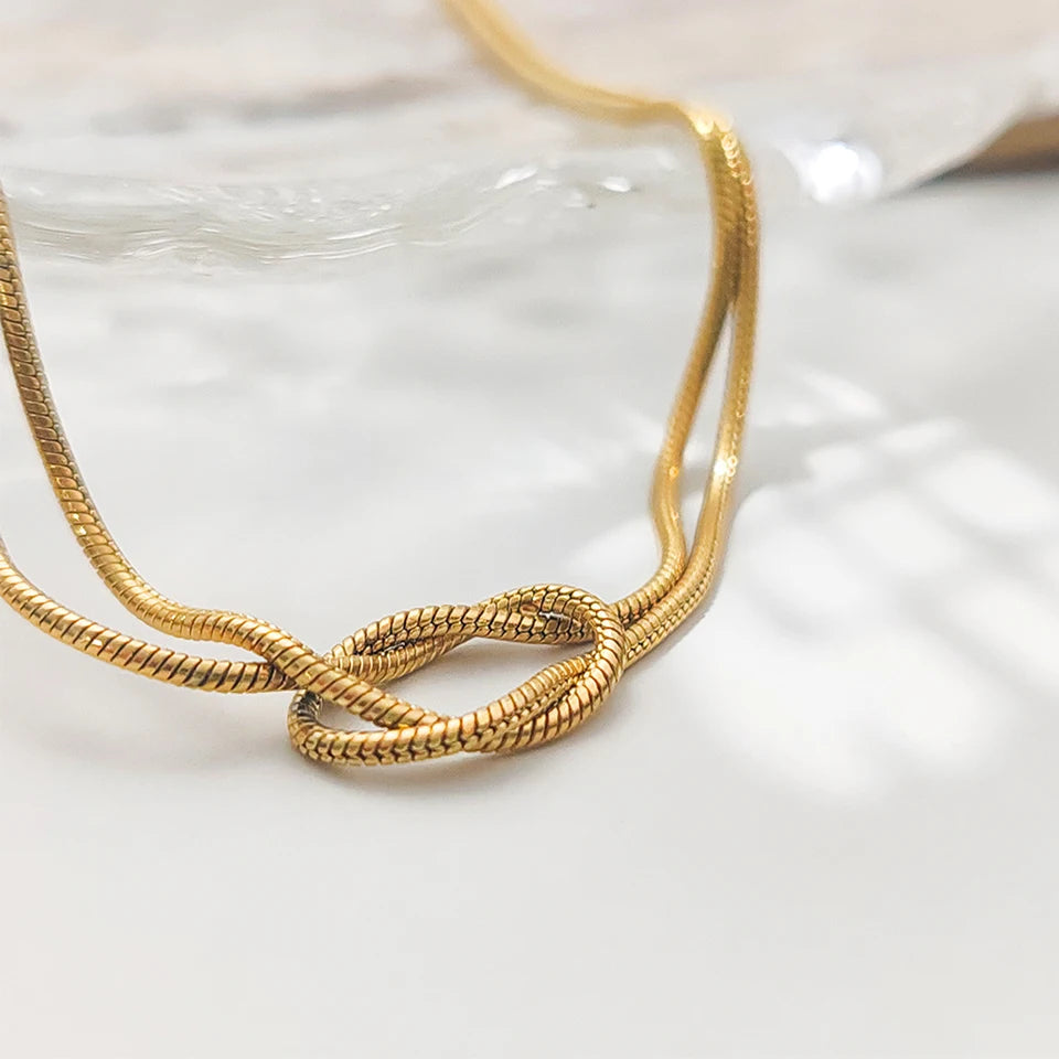 Knotted Snake Chain Necklace