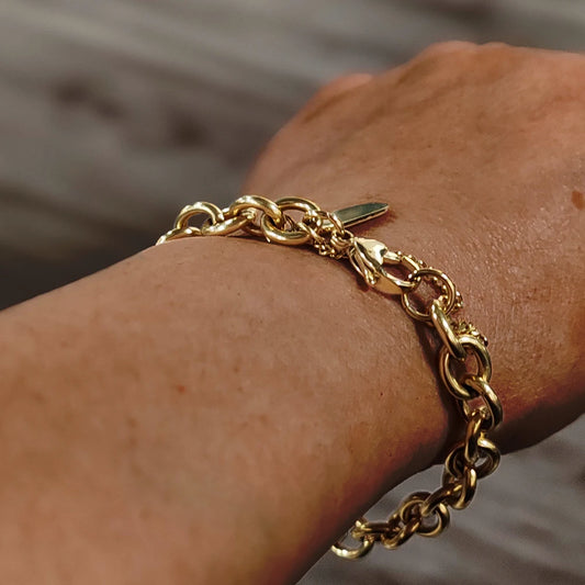BELLUCCIE 10CS Punk Stainless Steel Chain Bracelet Handmade Chain Fashion Jewelry Women Gift Wedding Bracelet Birthday Party