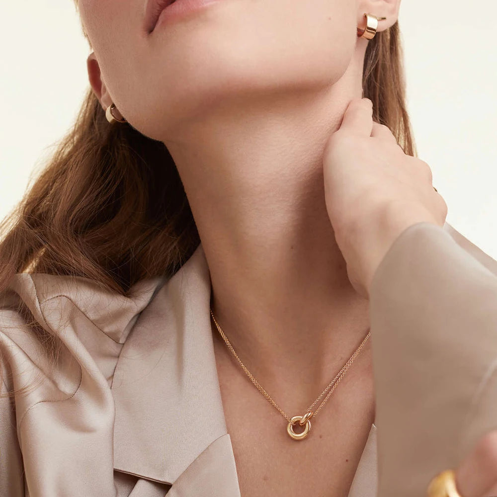 two-color pendant Necklaces