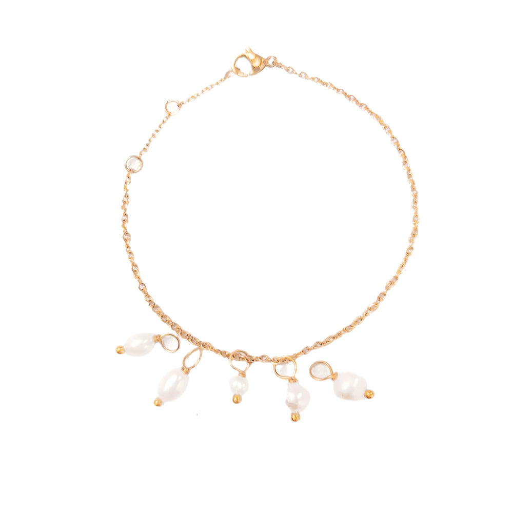 Freshwater Pearl Bracelet DIY Irregular Chain Pearl Bracelet  Gift
