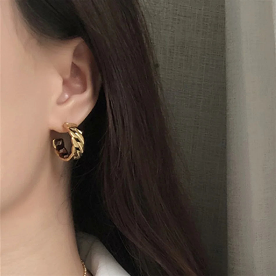 Chain Hoop Earrings