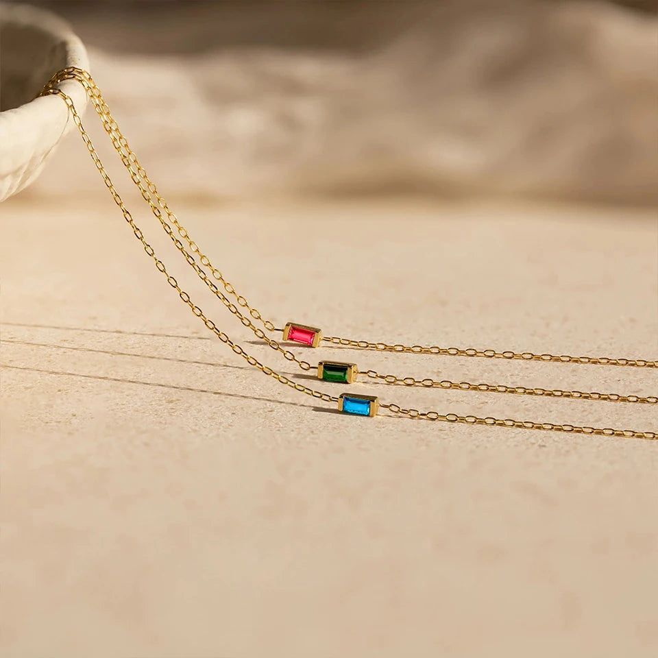 Fashion Jewelry Square Birthstone Bracelet