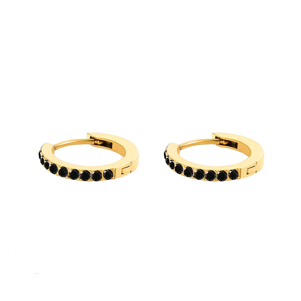 Birthstone Earrings Minimalist Huggie