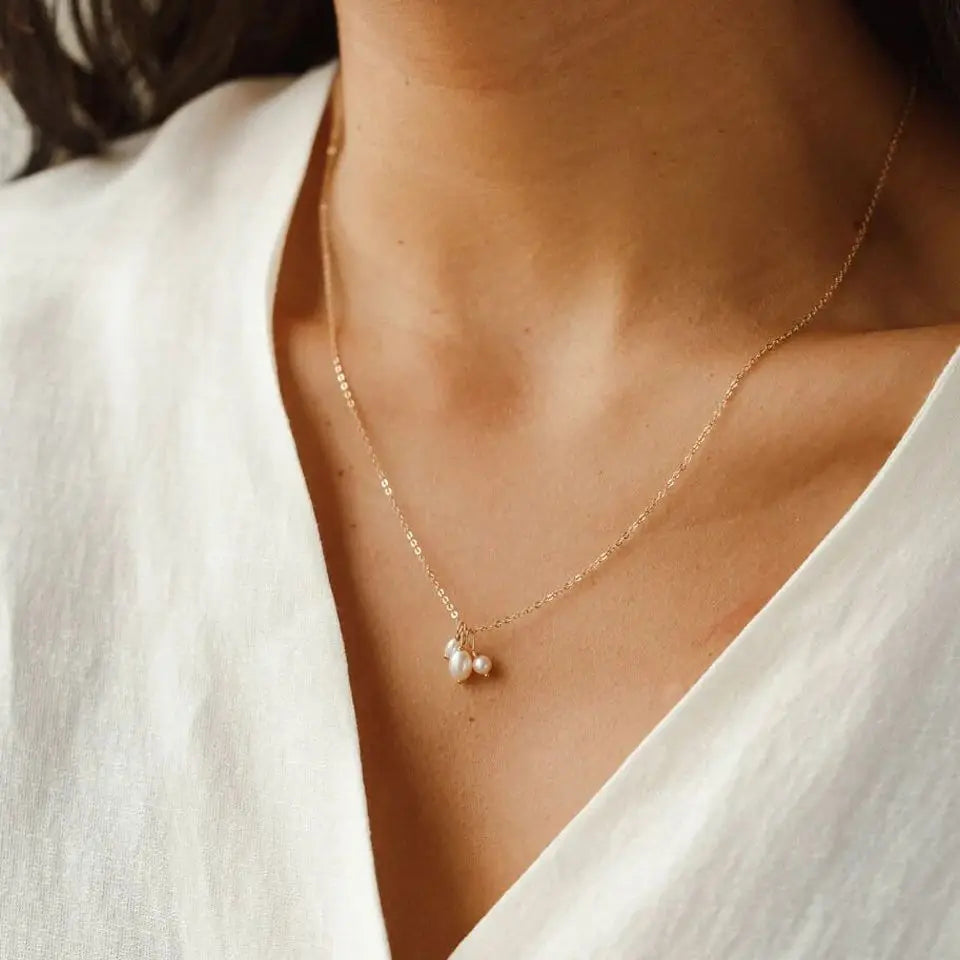 5PCS Freshwater Pearl Necklaces DIY Irregular Chain Pearl Necklace