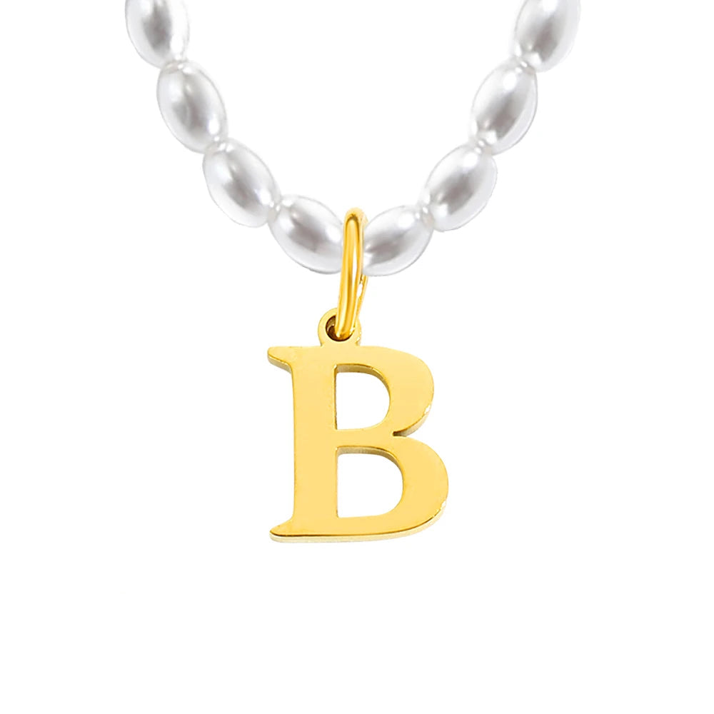 Imitation Pearl Necklace  DIY Alphabet