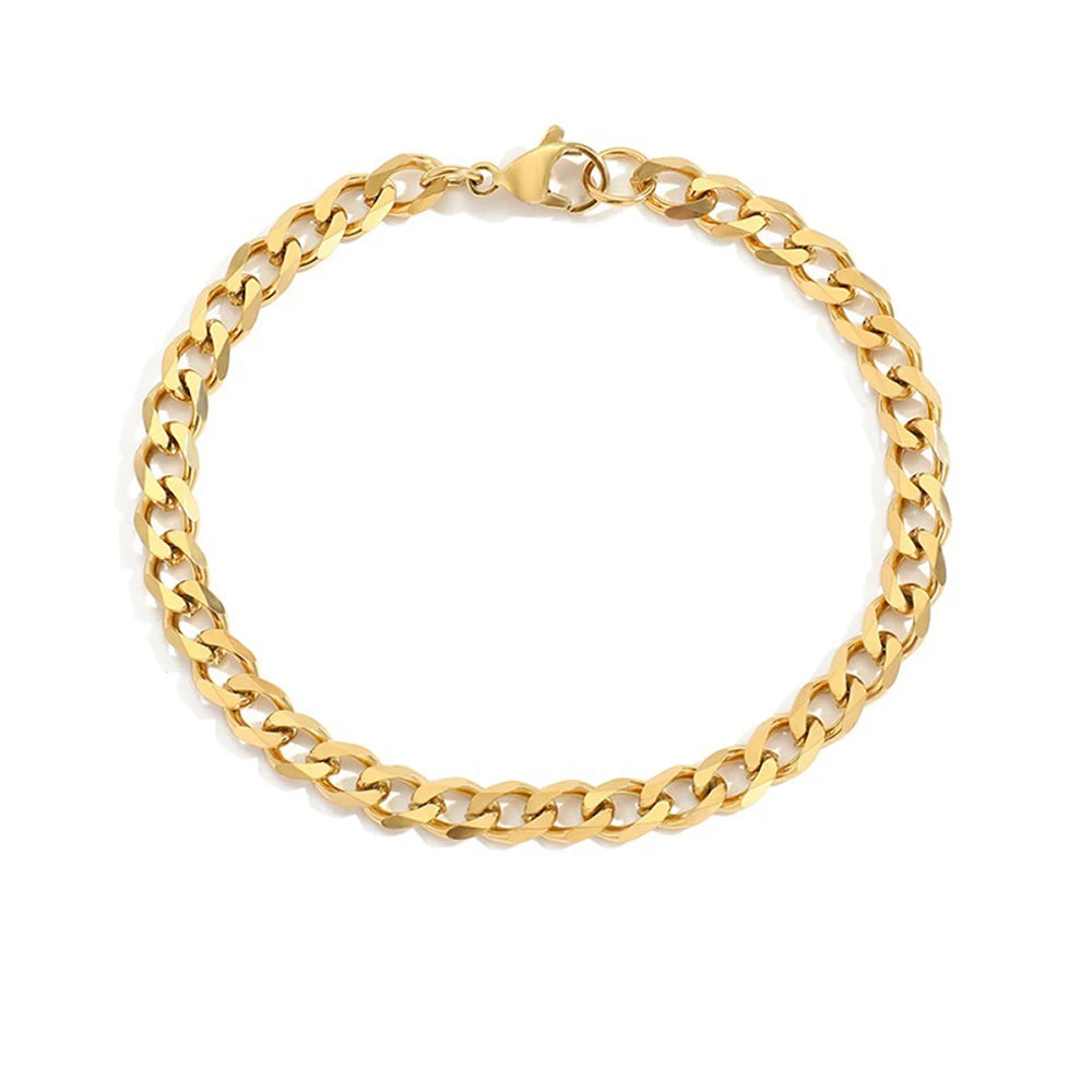 Bracelet Classic Trendy Punk Charms Cuban Chain