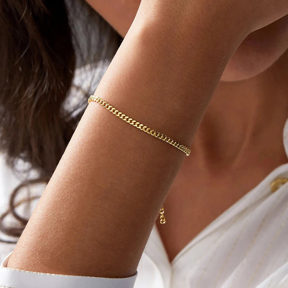 Bracelet Classic Trendy Punk Charms Cuban Chain