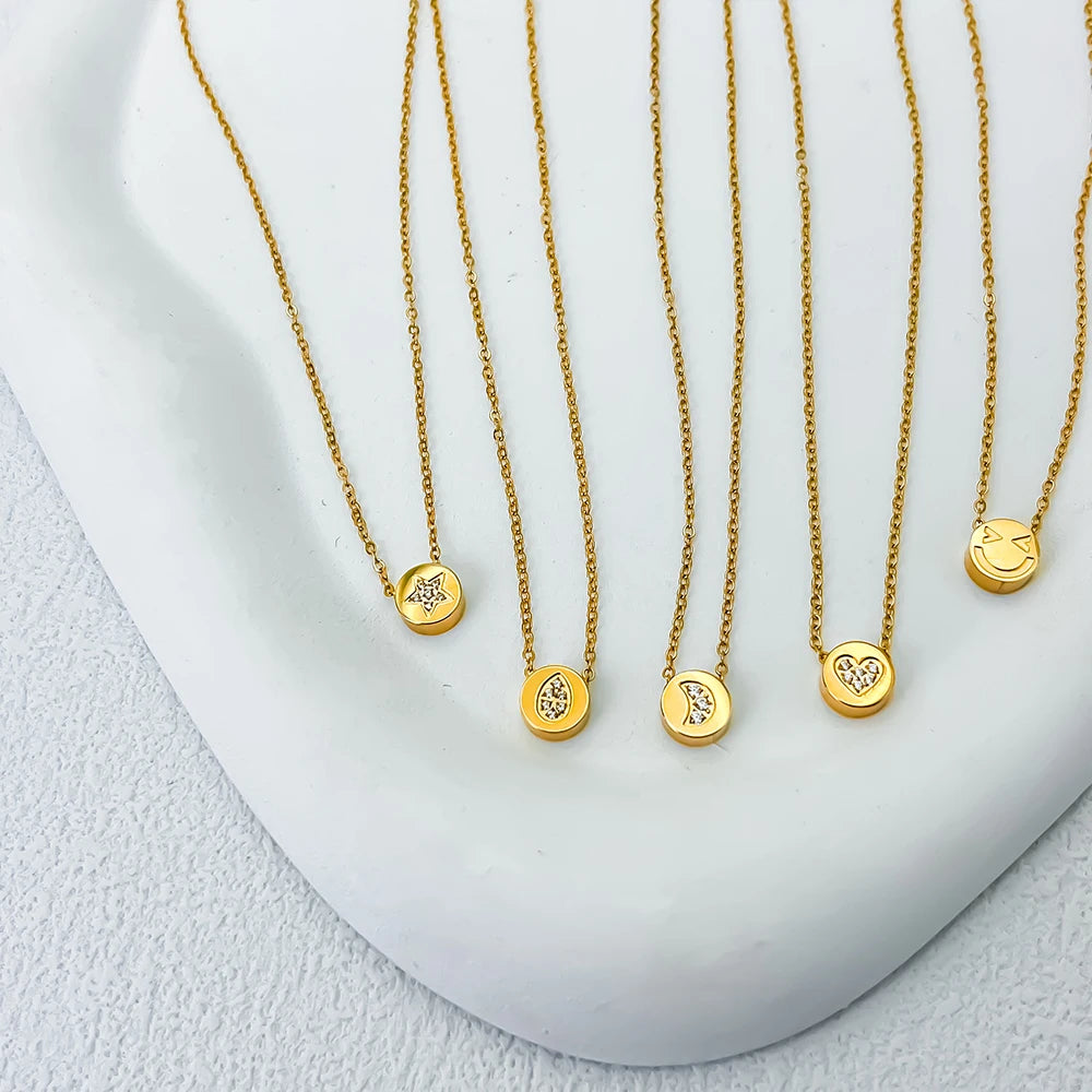 Simple Temperament Round Pendant Fashion