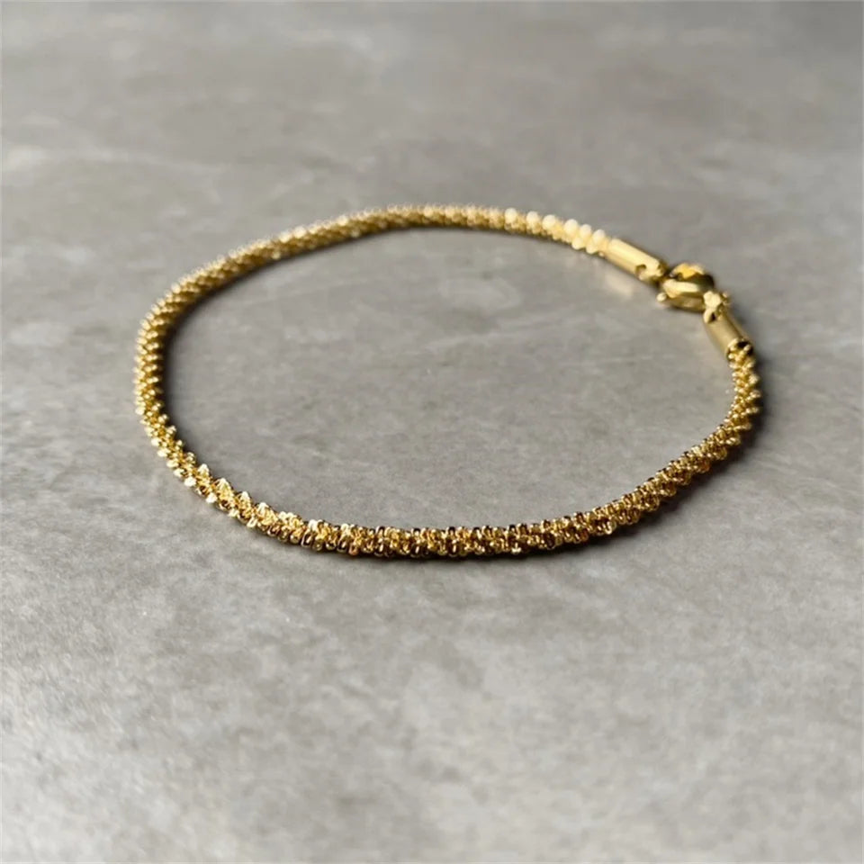 Silver Gold Colour Sparkling Gypsophila Adjustable Bracelet