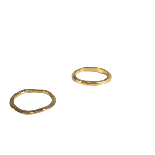 Irregular Wave Rings Trendy
