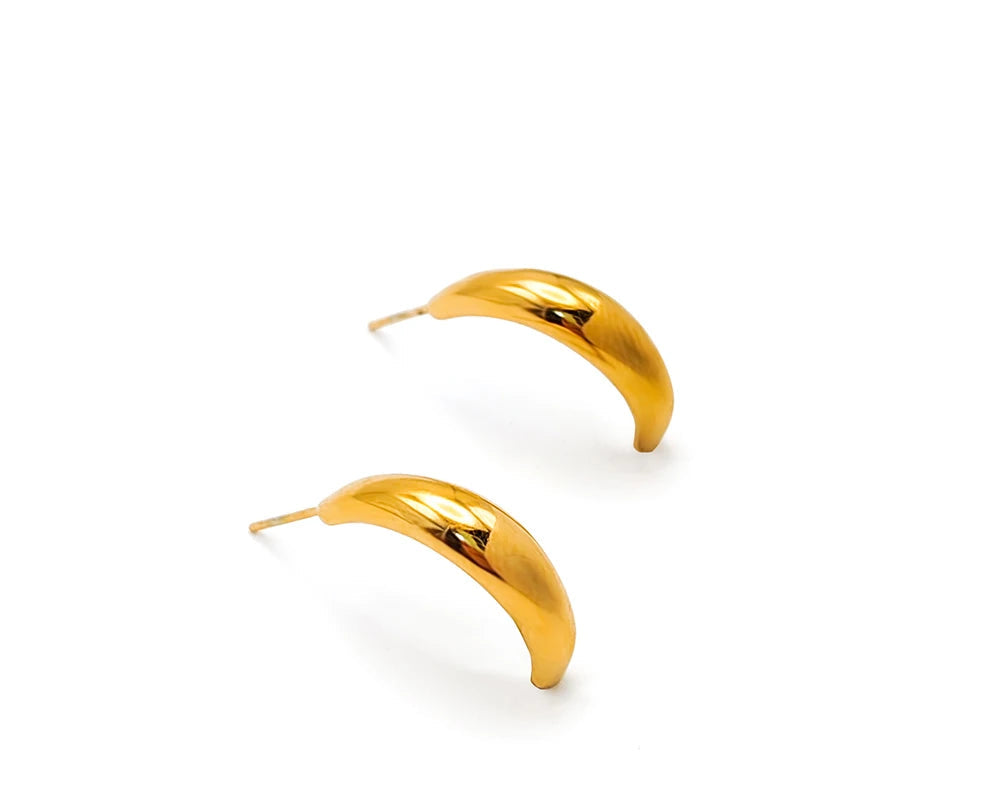 Simple Women Chunky Hoops Earrings