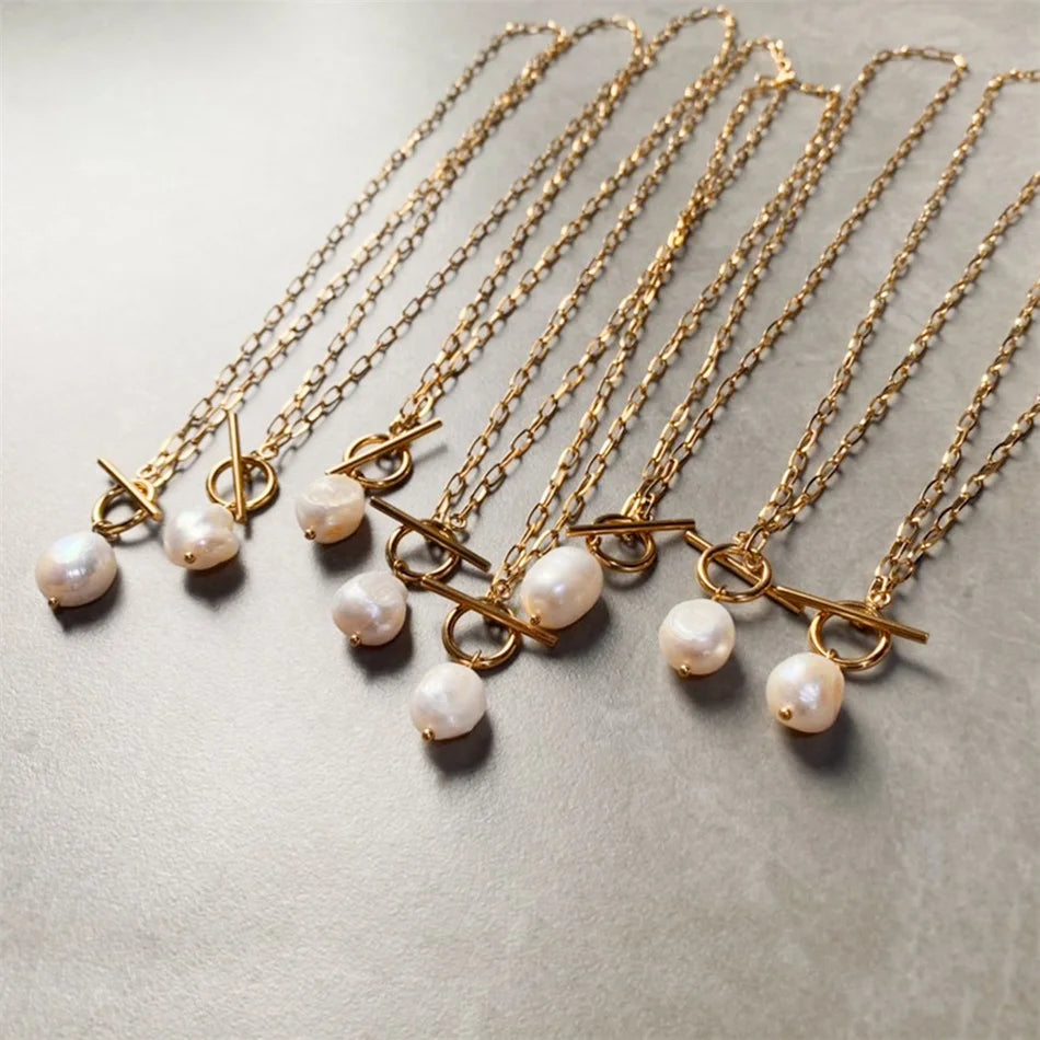 Freshwater Pearl Toggle Necklace
