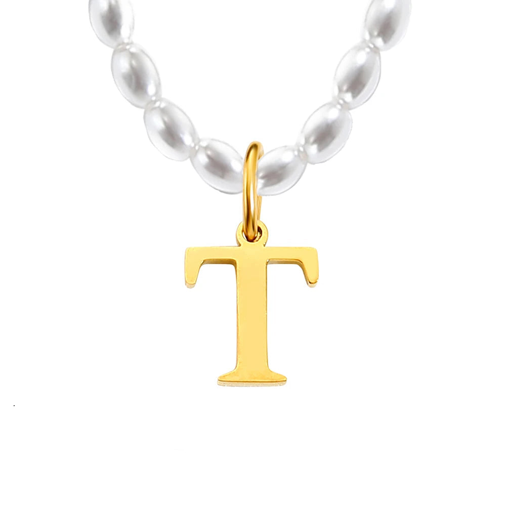 Imitation Pearl Necklace  DIY Alphabet