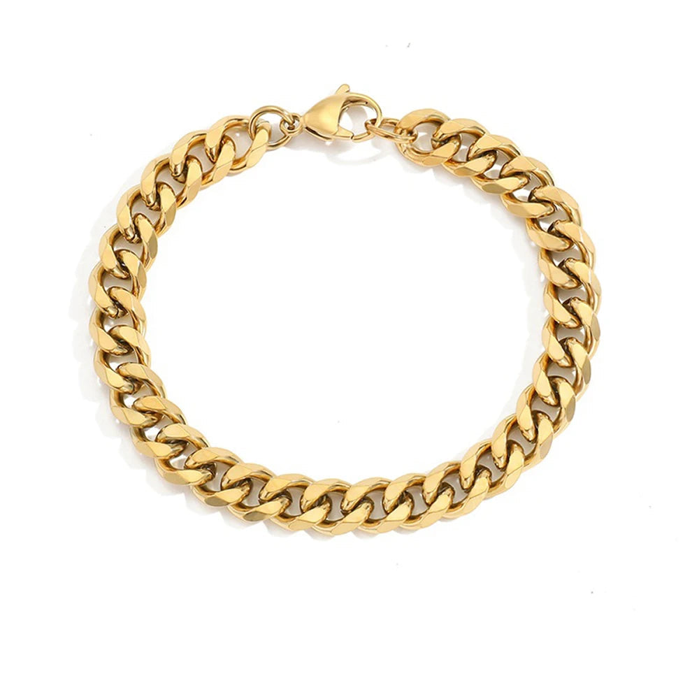 Bracelet Classic Trendy Punk Charms Cuban Chain
