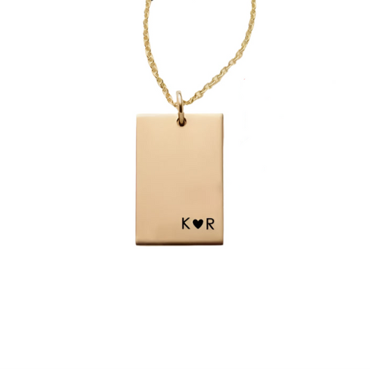 Personality Initials Rectangular Multi-Row Letter Pendant Choker Necklaces