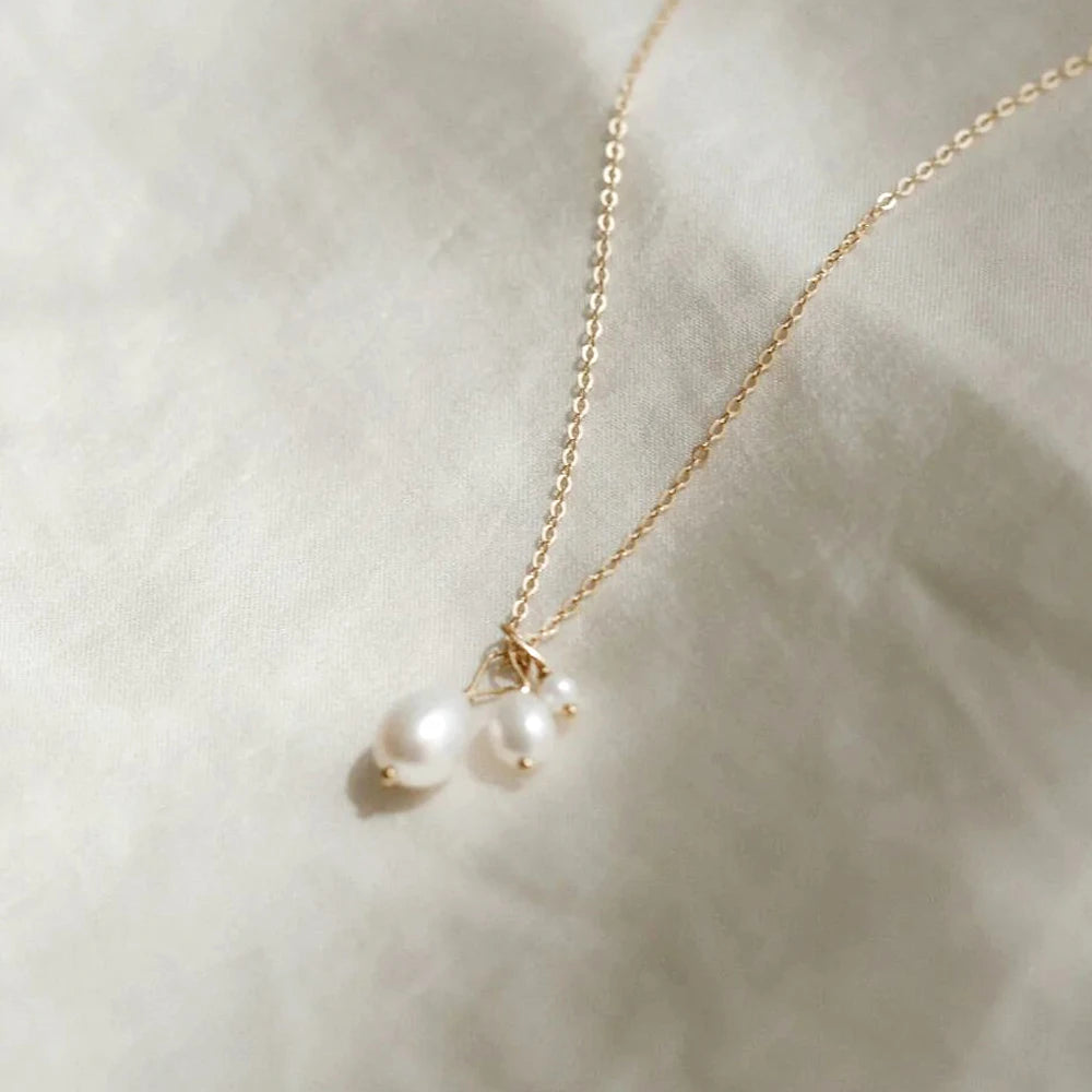 5PCS Freshwater Pearl Necklaces DIY Irregular Chain Pearl Necklace