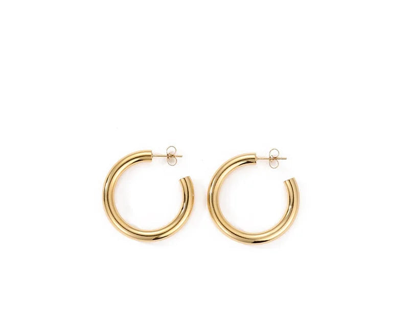 Fashion Gold Size Circle Earrings