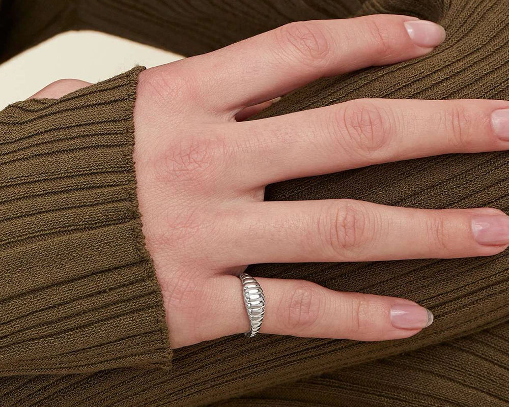 Simple Fashion Style texture  tail ring