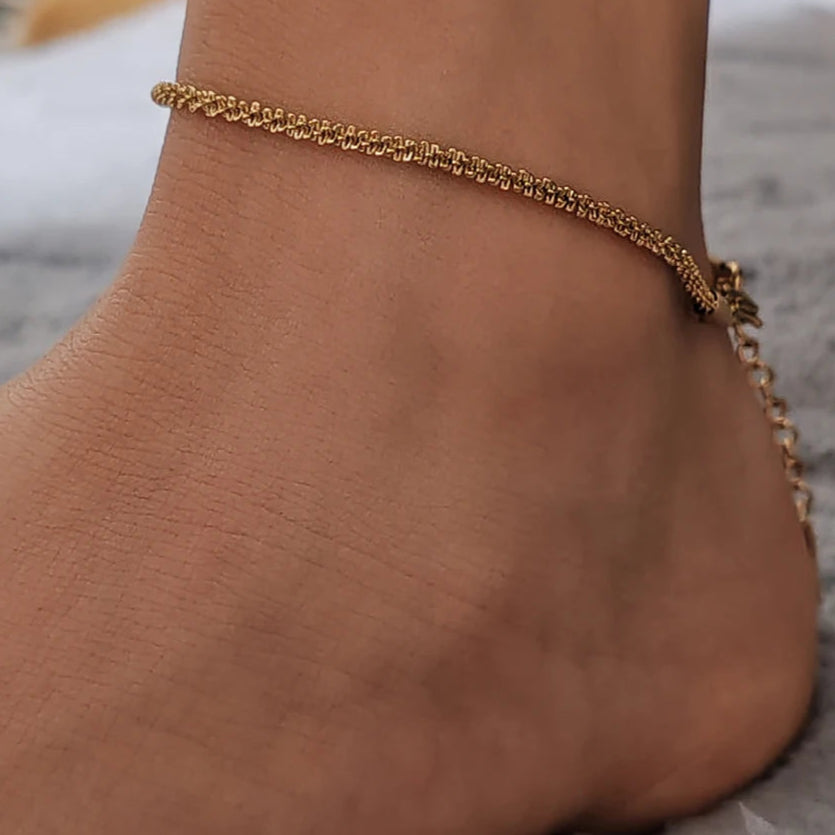 Gold Color Cauliflower Anklet Bracelet