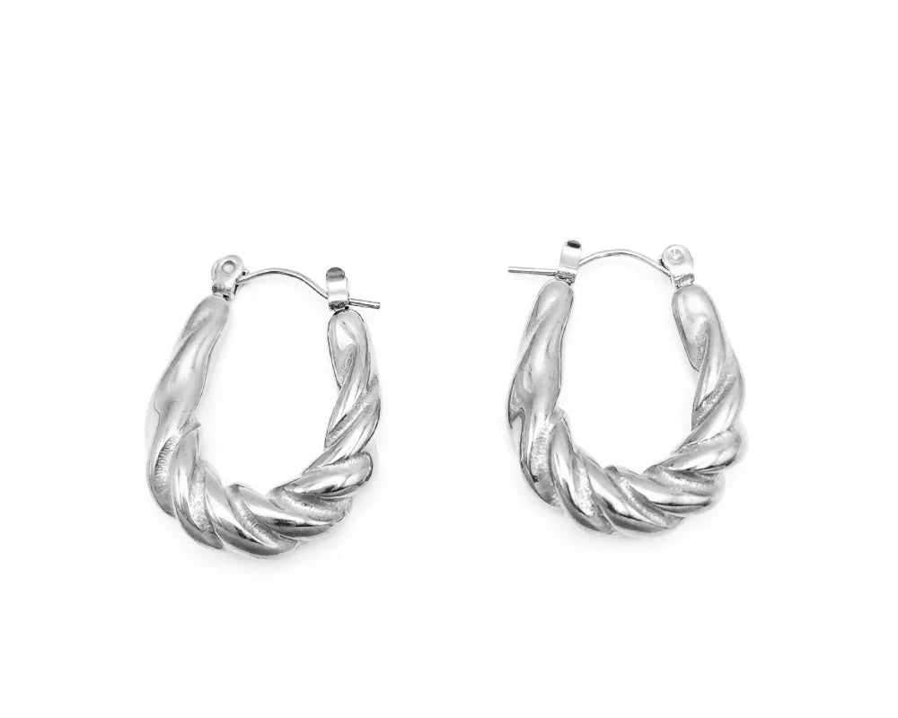 Threaded Hoop Earrings