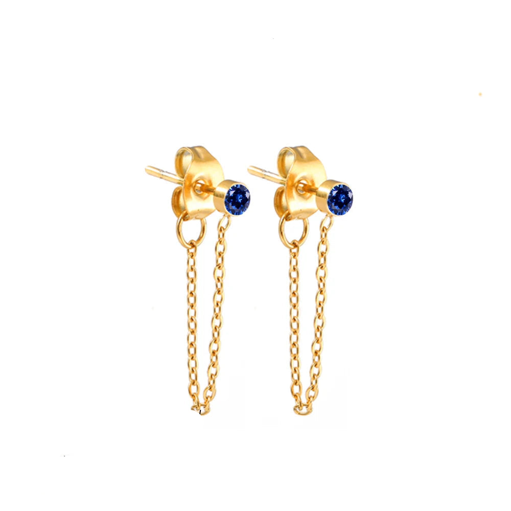 Zircon Birthstone Pendant Earrings