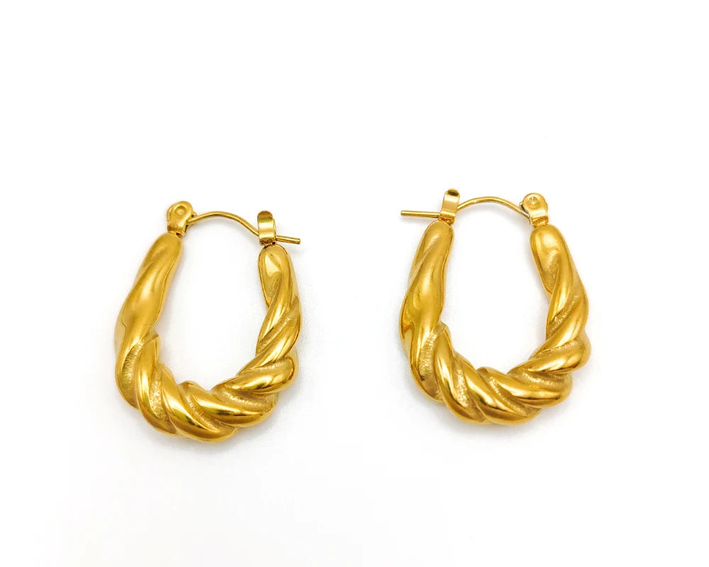 Threaded Hoop Earrings
